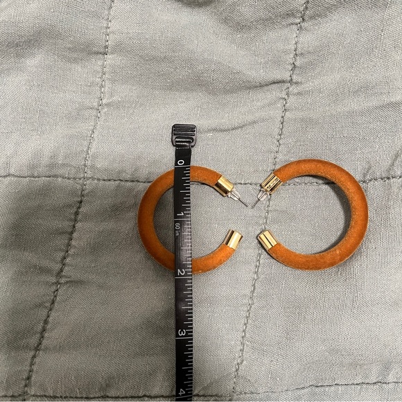 Velvet Rust Brown Earrings - Picture 6 of 7